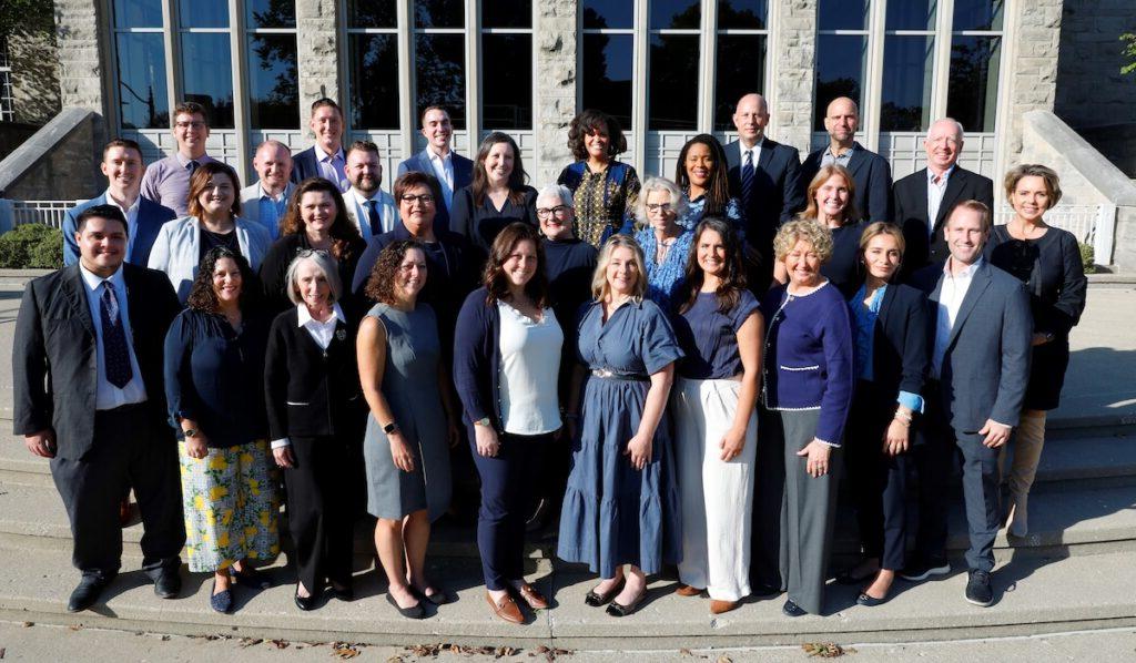 A group photo of the Butler University of Alumni Association Board of Directors during their first meeting of the fiscal year.